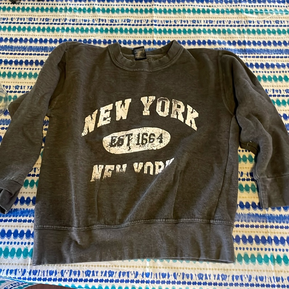 Charcoal, gray crew sweatshirt